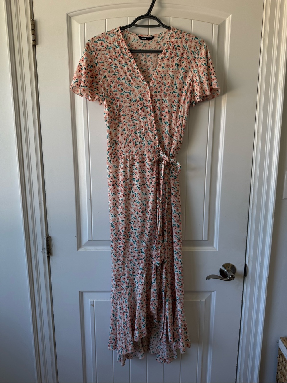 Floral Wrap Maxi Dress - Pink Floral
